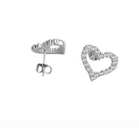 Image 3 of Bling Heart Earrings 