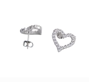 Image of Bling Heart Earrings 