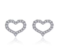 Image 1 of Bling Heart Earrings 