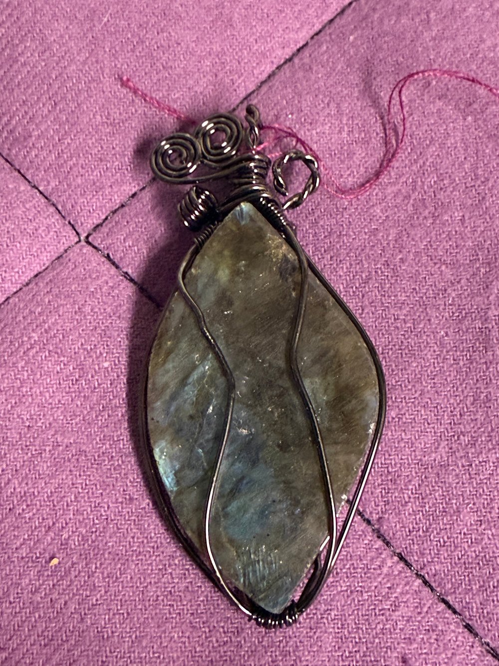 Image of Labradorite Wire Wrap | Handmade PNW Jewelry | Crystal healing pendant | #11