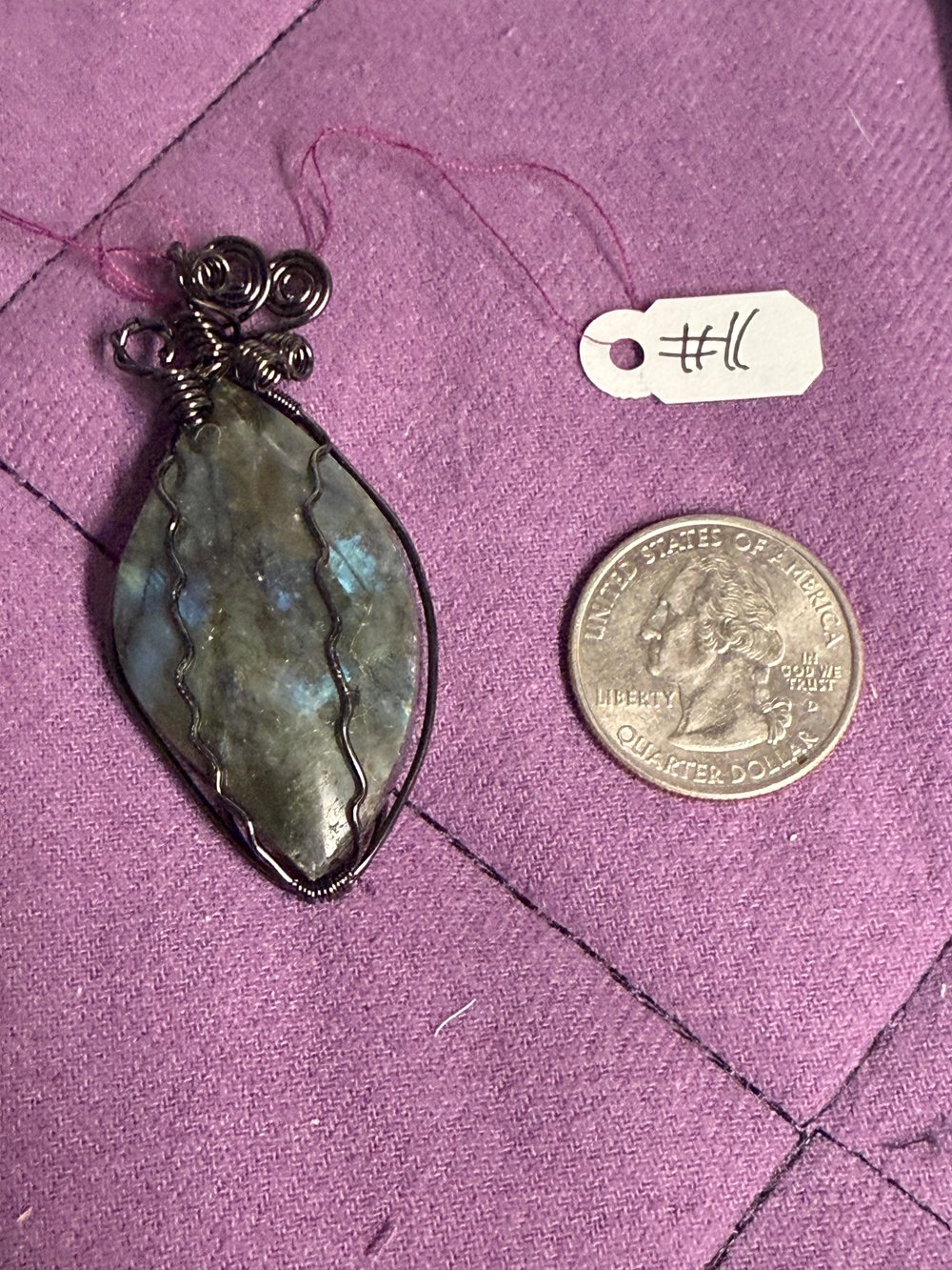 Image of Labradorite Wire Wrap | Handmade PNW Jewelry | Crystal healing pendant | #11