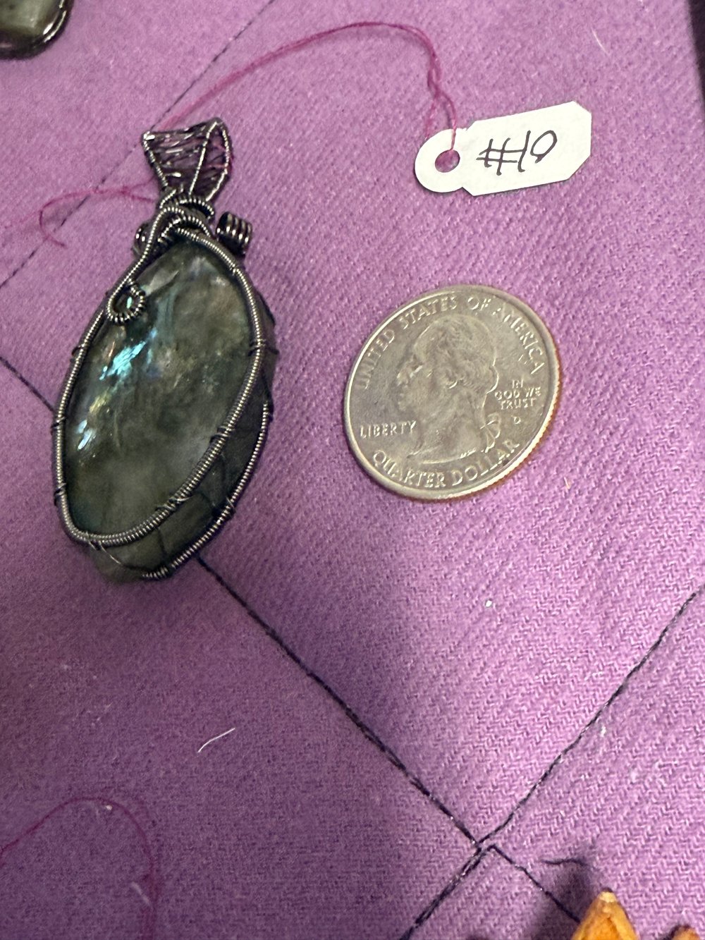 Image of Labradorite Wire Wrap Pendant | Handmade PNW Jewelry | Crystal healing pendant | #10