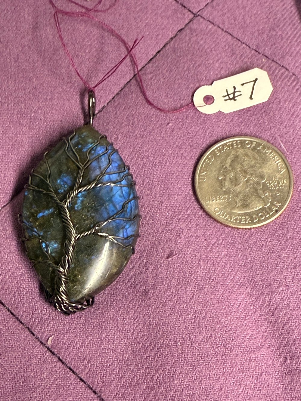 Image of Labradorite Wire Wrapped Pendant #7