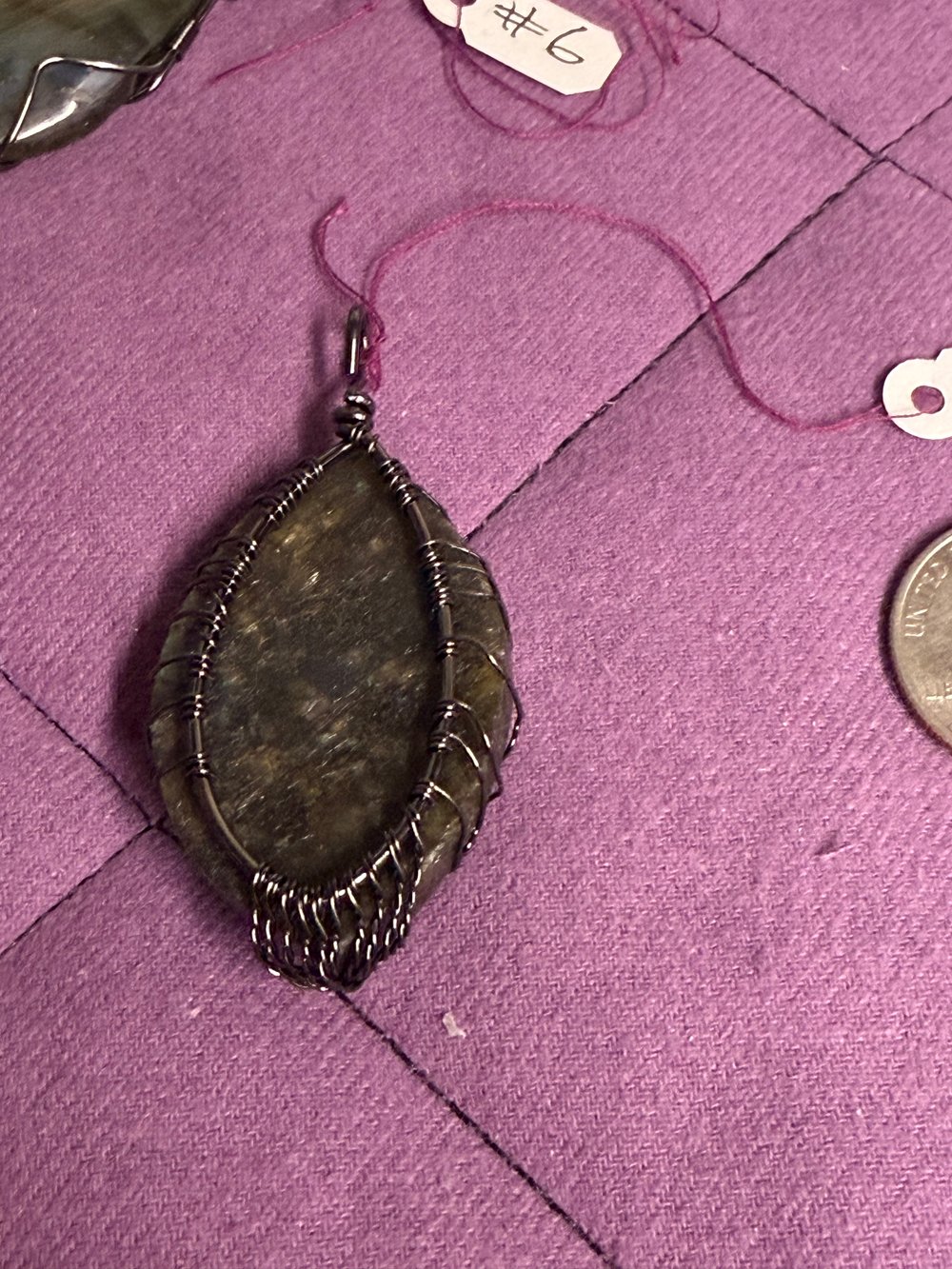 Image of Labradorite Wire Wrapped Pendant #7