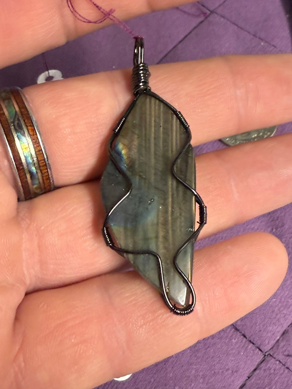 Image of Labradorite Wire Wrapped Pendant #6