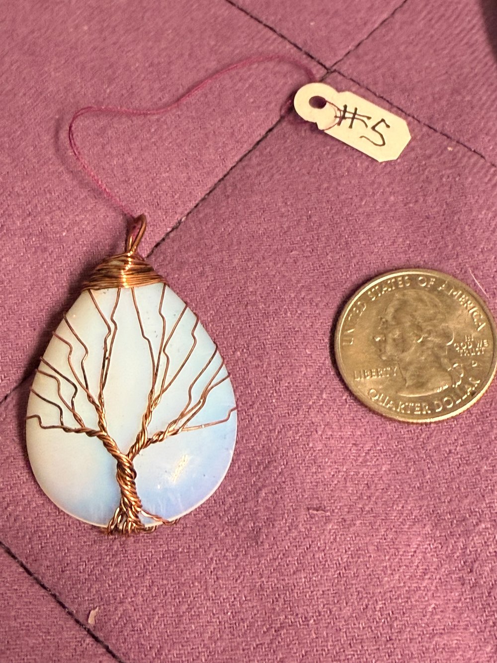 Image of Polite Wire Wrapped Pendant | Handmade PNW Jewelry | Crystal healing pendant | #5