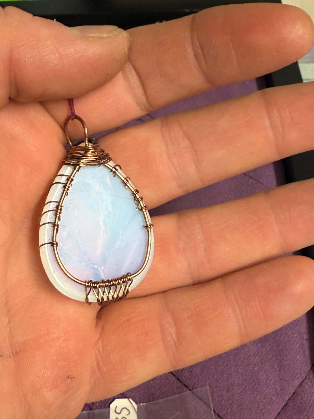 Image of Polite Wire Wrapped Pendant #5