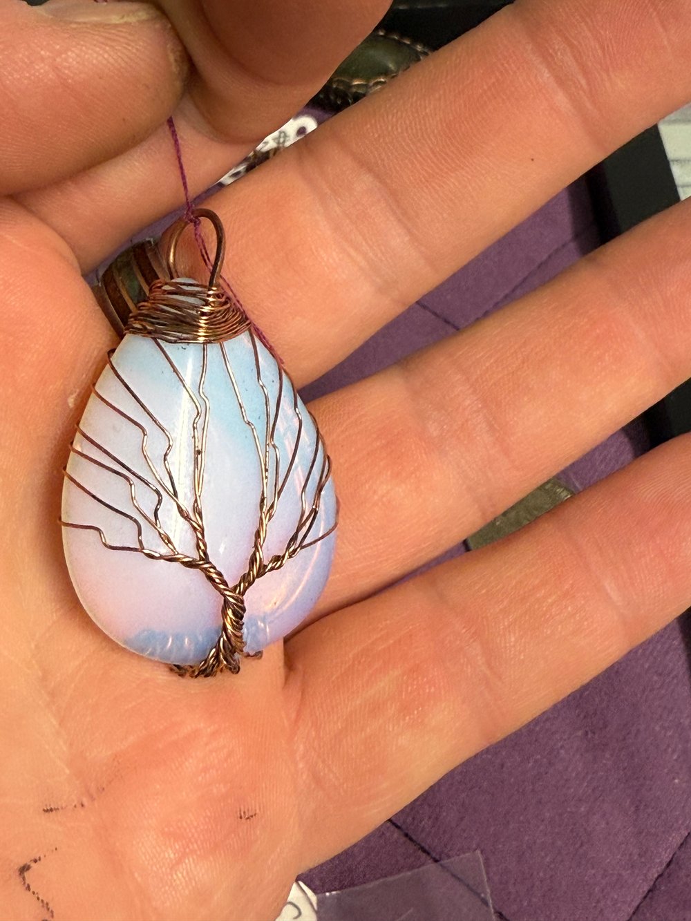 Image of Polite Wire Wrapped Pendant | Handmade PNW Jewelry | Crystal healing pendant | #5