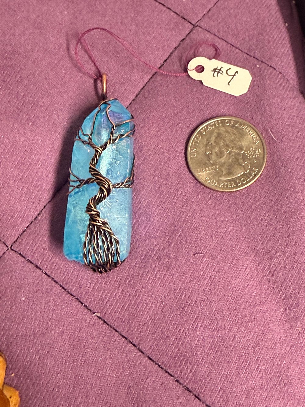 Image of Crystal Tree of Life Wire Wrapped Pendant #4
