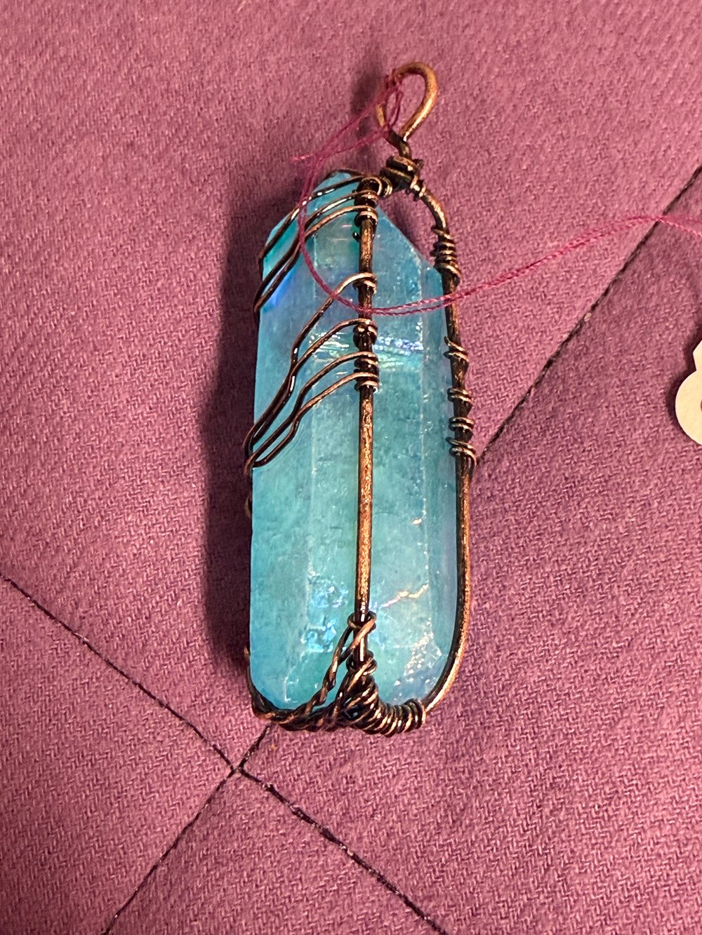 Image of Crystal Tree of Life Wire Wrapped Pendant #4