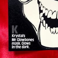 Image 4 of Mr. Glowbones Skull - Krystal Restaurant Halloween Promotional Mask (1973) - Glow in the Dark