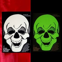 Image 1 of Mr. Glowbones Skull - Krystal Restaurant Halloween Promotional Mask (1973) - Glow in the Dark