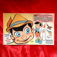 Image 1 of Pinocchio - First National Stores - Walt Disney Advertising Paper Mask and Puppet (1940)