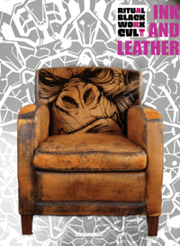 INK AND LEATHER CHAIR GORILLA
