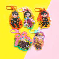 Image 4 of Ace Attorney Chibi Colourful Gradient Acrylic Keychains