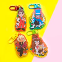 Image 3 of Ace Attorney Chibi Colourful Gradient Acrylic Keychains