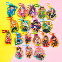 Image 1 of Ace Attorney Chibi Colourful Gradient Acrylic Keychains