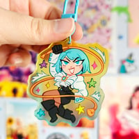 Image 11 of Ace Attorney Chibi Colourful Gradient Acrylic Keychains