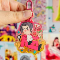 Image 6 of Ace Attorney Chibi Colourful Gradient Acrylic Keychains