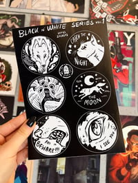 Image 4 of Black and White Series Sticker Set