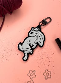 Image 2 of Jackalope - Black Acrylic Keychain