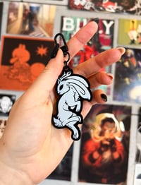 Image 1 of Jackalope - Black Acrylic Keychain