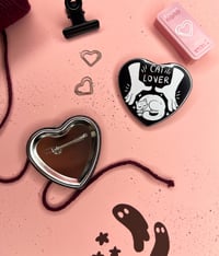 Image 2 of Cat Lover & Dog Lover - Heart Shaped Buttons