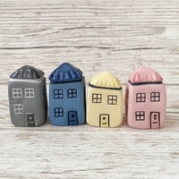 Image 1 of SALE Coloured Clay Small Ceramic Houses