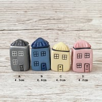 Image 2 of SALE Coloured Clay Small Ceramic Houses