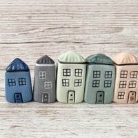 Image 4 of Coloured Clay Small Ceramic Houses.