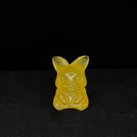 Image 1 of Yellow Fluorite Pikachu Carving