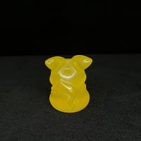 Image 2 of Yellow Fluorite Pikachu Carving