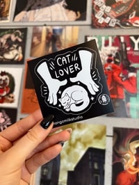 Image 2 of Cat Lover and Dog Lover - Vinyl Stickers