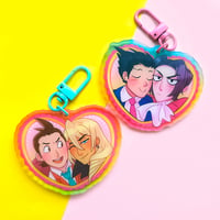 Image 1 of Ace Attorney Colourful Gradient Ship Keychain