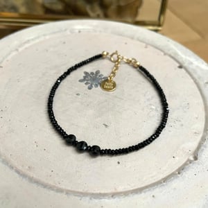 Image of Bracelet BARBARA - tourmaline noire et onyx