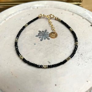 Image of Bracelet GABRIELLE- tourmaline noire et hématites