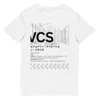 Image 1 of VCS Abstract Designer Luxury Modern Unisex Organic Cotton Graphic Fashion T-Shirt