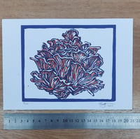 Image 5 of Oyster Mushroom Reduction Lino Print