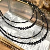 Image 2 of Collier BARBARA - tourmaline noire et onyx