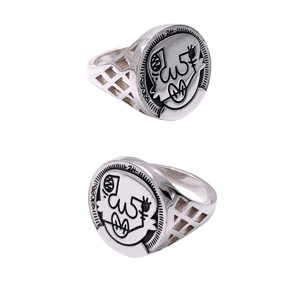 Image of Faces x Sam Ozanne silver sovereign ring