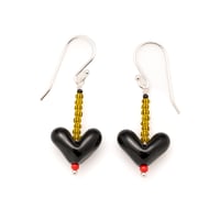 dark heart earrings