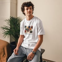 Image 4 of VCS Coloured Abstract Designer Luxury Modern Unisex Organic Cotton Graphic Fashion T-Shirt