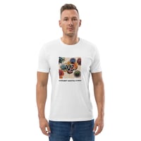 Image 2 of VCS Coloured Abstract Designer Luxury Modern Unisex Organic Cotton Graphic Fashion T-Shirt