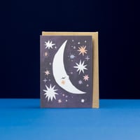 Image 1 of Mini Sleeping Moon Card