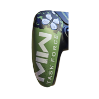 Image 2 of Custom Tactical PS5 Controller – Black, Green & White Design with White Buttons