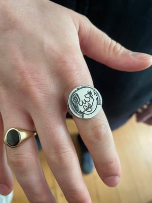 Image of Faces x Sam Ozanne silver sovereign ring