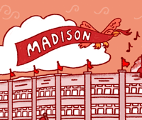 Image 2 of New! MADISON FOOTBALL PRINT