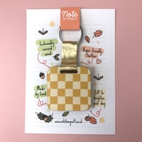 Image 5 of Personalised Checked Print Keyring and Pocket Mirror