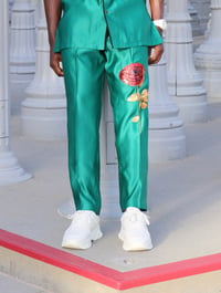 Image 1 of THE SIKA PANTS- Green Rose 