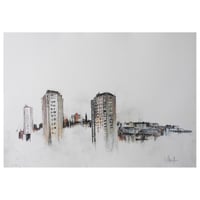 Image 1 of Cowcaddens and Garnethill from Spiers Wharf - Charcoal, Pencil and Coloured Pencil on Paper 